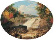 Cornelius Krieghoff A Jam of Saw Logs on the Upper Fall in the Little Shawanagan River [Sic] - 20 Miles Above Three Rivers, Germany oil painting artist